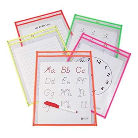 C-Line Products C-Line Products Inc Cli40810 Reusable Dry Erase Pockets 10- Pk CLI40810